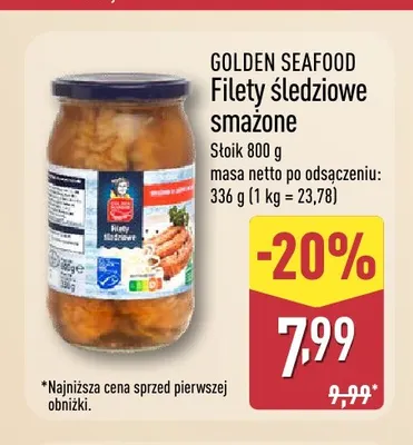 Filety śledziowe smażone Golden Seafood promocja w Aldi