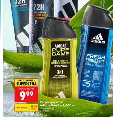Żel pod prysznic Adidas Men 3 w 1 promocja w Biedronka