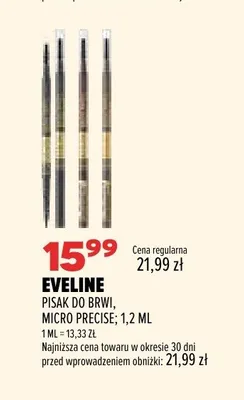 Pisak do brwi Eveline Micro Precise promocja w Drogerie Natura