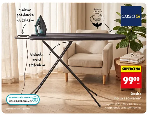Deska do prasowania Casa Si promocja w Biedronka