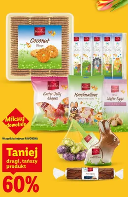 Wszystkie słodycze drugi produkt -60% promocja w Lidl