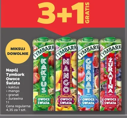 Napój Tymbark Owoce Świata granat promocja w Netto
