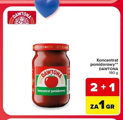 Koncentrat pomidorowy Dawtona promocja w Carrefour Market