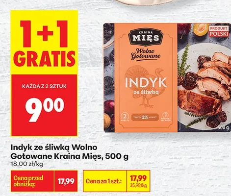 Indyk ze śliwką Wolno Gotowane Kraina Mięs promocja w Biedronka