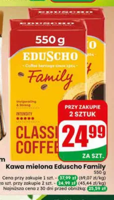Kawa mielona Eduscho Family promocja w Dino