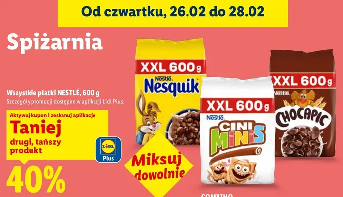 Płatki Cini Minis XXL Nestlé promocja w Lidl