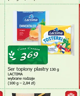 Ser topiony w plastrach Tosterki Lactima promocja w CEZAR Delikatesy
