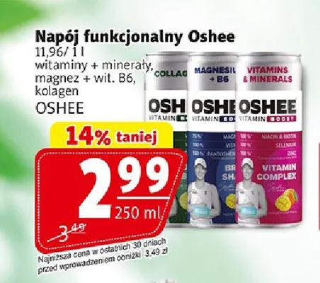 Napój funkcjonalny Oshee Magnez + wit. B6 promocja w Prim Market