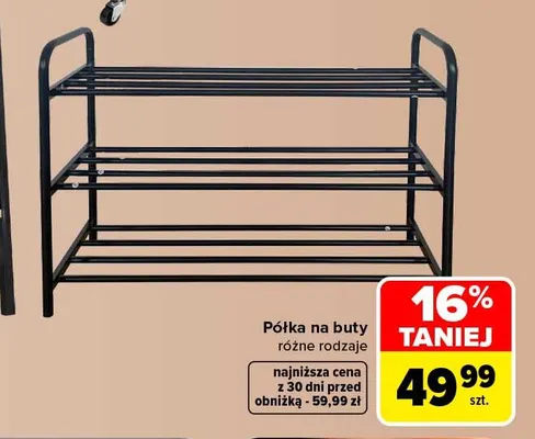 Półka na buty promocja w Carrefour
