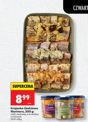 Krajanka śledziowa chilli, ze śliwką, a la matjas z ziarnami promocja w Biedronka