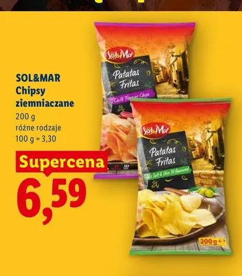 Chipsy ziemniaczane Sol&Mar o smaku chilli promocja w Lidl