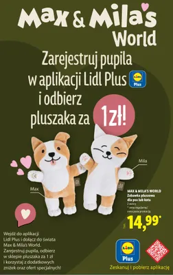 Zabawka pluszowa dla psa lub kota Max & Mila's World promocja w Lidl
