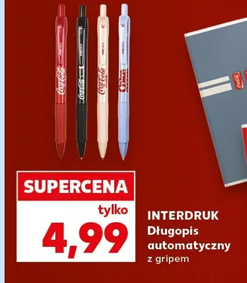 Długopis automatyczny z gripem Interdruk Coca-Cola promocja w Kaufland