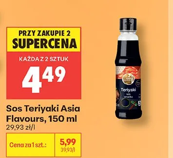 Sos Teriyaki Asia Flavours promocja w Biedronka