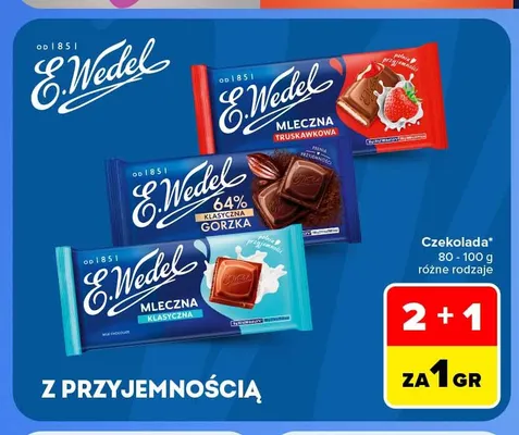 Czekolada mleczna klasyczna E.Wedel promocja w Carrefour
