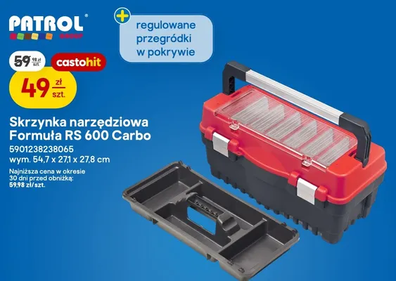 Skrzynka narzędziowa Patrol Formuła Rs 600 Carbo promocja w Castorama