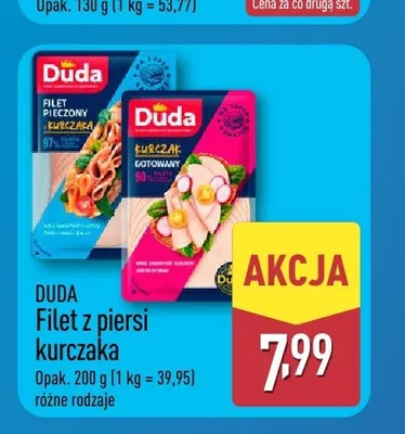 Filet pieczony z kurczaka Duda promocja w Aldi