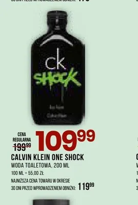 Woda toaletowa Calvin Klein One Shock promocja w Drogerie Natura
