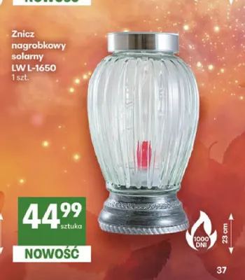 Znicz nagrobkowy solarny Lw L-1650 promocja w Delikatesy Centrum