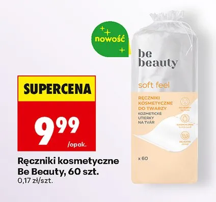 Ręczniki kosmetyczne Be Beauty 60-pak promocja w Biedronka
