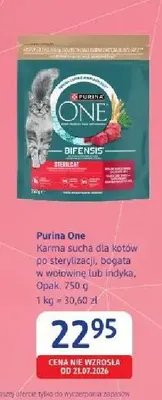 Karma sucha dla kotów po sterylizacji bogata w indyka Purina One promocja w Drogerie DM