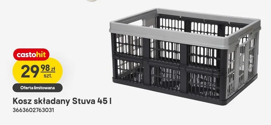 Kosz składany Stuva 45l promocja w Castorama