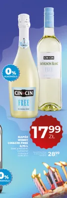 Wino bezalkoholowe Napój winny bezalkoholowy Cin & Cin białe półsłodkie promocja w Duży Ben