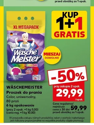 Proszek do prania WäscheMeister Color promocja w Kaufland