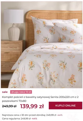 Komplet pościeli z bawełny satynowej Senita home&you promocja w home&you