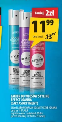 Lakier do włosów Joanna Styling Effect Keratyna Supertrwałość i Elastyczność promocja w Arhelan