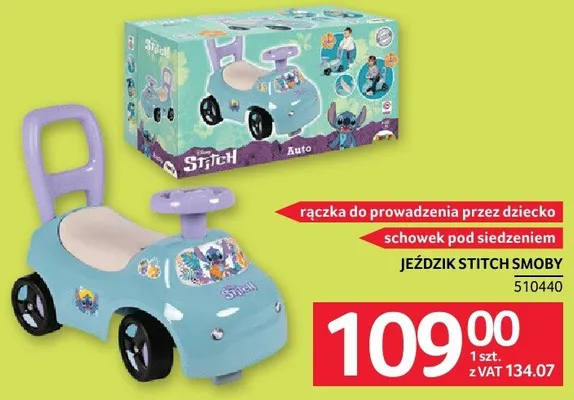 Jeździk Stitch Smoby promocja w Selgros