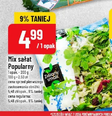 Mix sałat Popularny Zielony Smak promocja w POLOmarket