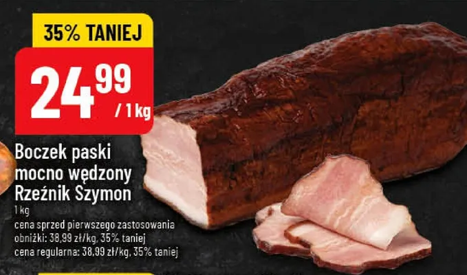Boczek paski mocno wędzony promocja w POLOmarket