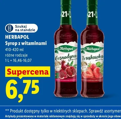 Syrop z witaminami truskawka Herbapol promocja w Lidl