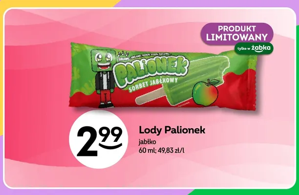 Lody Palionek jabłko promocja w Żabka