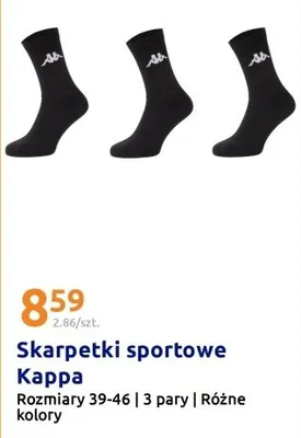 Skarpetki sportowe 3 pary Kappa promocja w Action