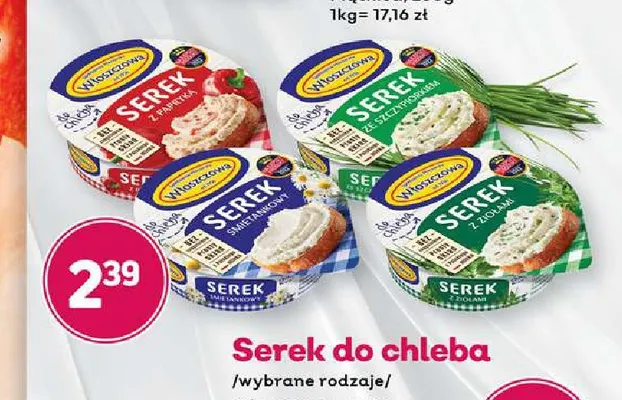 Serek do chleba śmietankowy Włoszczowa promocja w Bliski