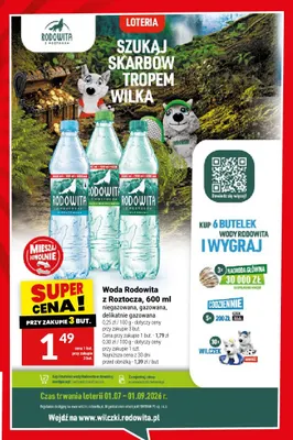 Woda gazowana Rodowita z Roztocza delikatnie promocja w Twój Market
