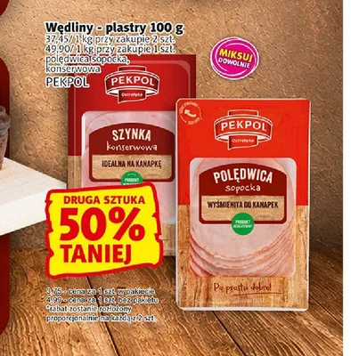 Szynka konserwowa plastry Pekpol promocja w Prim Market