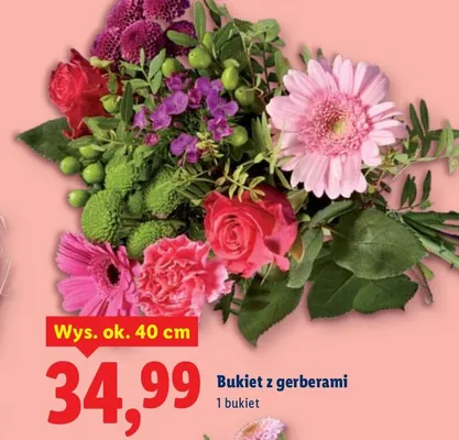 Bukiet z gerberami promocja w Lidl