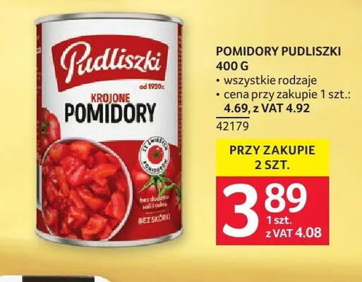 Pomidory Pudliszki promocja w Selgros