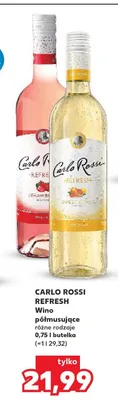 Wino półmusujące Carlo Rossi Refresh Strawberry promocja w Kaufland