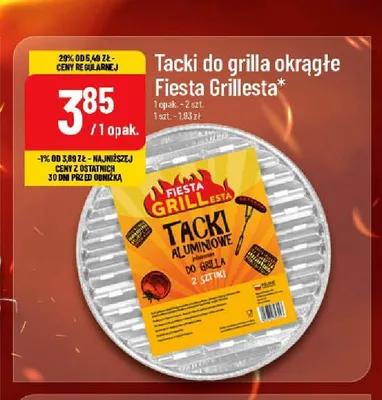 Tacki do grilla okrągłe Fiesta Grillesta promocja w POLOmarket