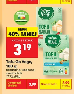 Tofu wędzone Go Vege promocja w Biedronka