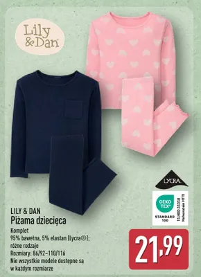 Piżama dziecięca promocja w Aldi