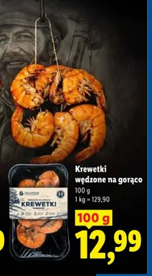 Krewetki wędzone na gorąco SEAMOR promocja w Lidl