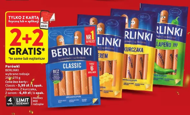 Parówki Berlinki Classic promocja w Intermarche