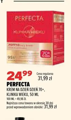 Krem na dzień Perfecta Klinika Wieku 70+ promocja w Drogerie Natura