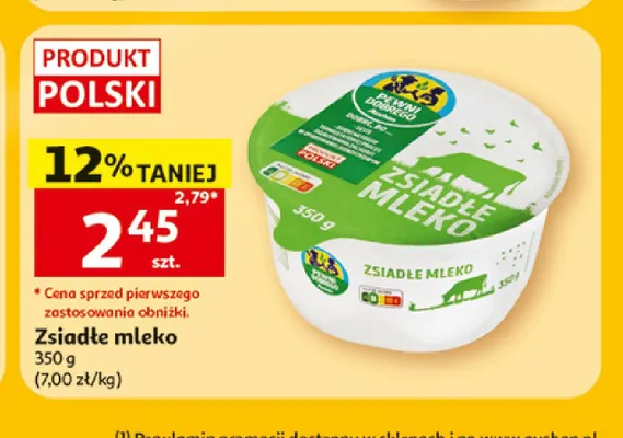 Zsiadłe mleko Pewni Dobrego promocja w Auchan