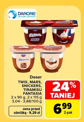 Deser Snickers Fantasia 2-pak promocja w Carrefour